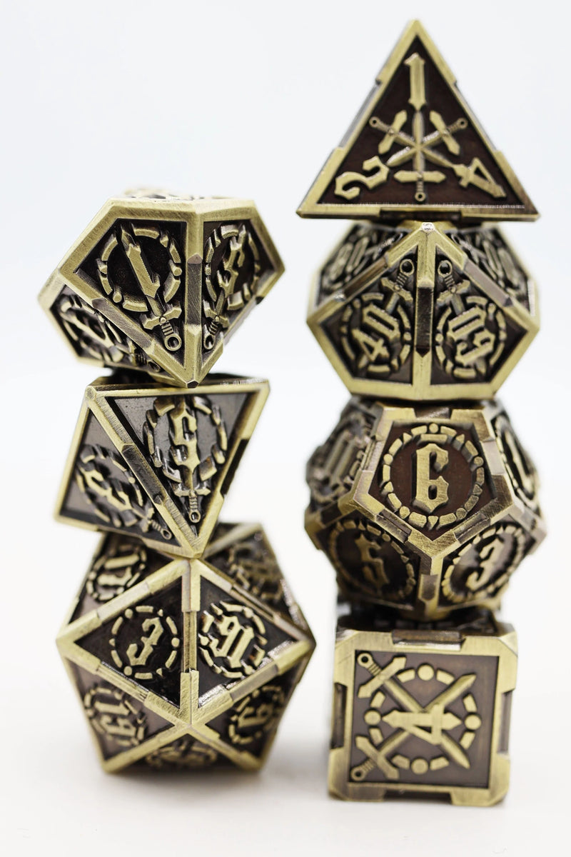 Foam Brain Games: RPG Metal Dice Set - Timeworn Sword