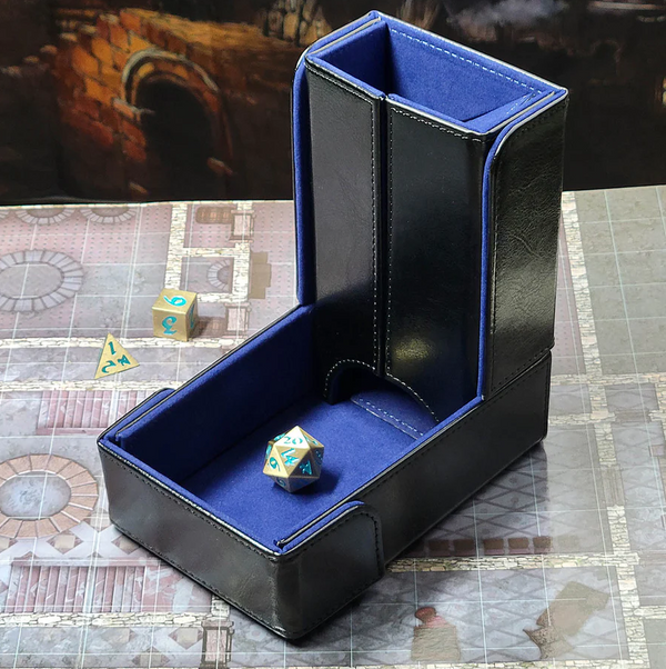 Forged: Dice Tower & Dice Tray - The Keep (Blue)
