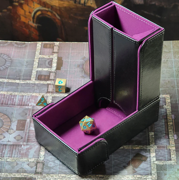 Forged: Dice Tower & Dice Tray - The Keep (Purple)