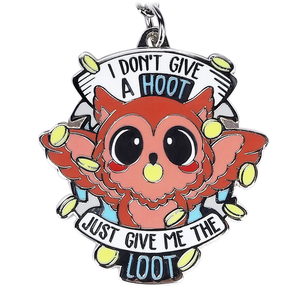 Forged: Metal Keychain - I Don't Give a Hoot