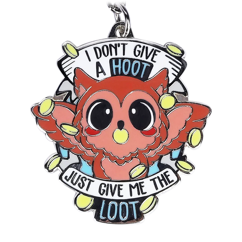 Forged: Metal Keychain - I Don't Give a Hoot