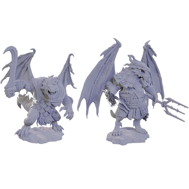 D&D: Nolzur's Marvelous Unpainted Miniatures - Draconian Foot Soldier and Mage