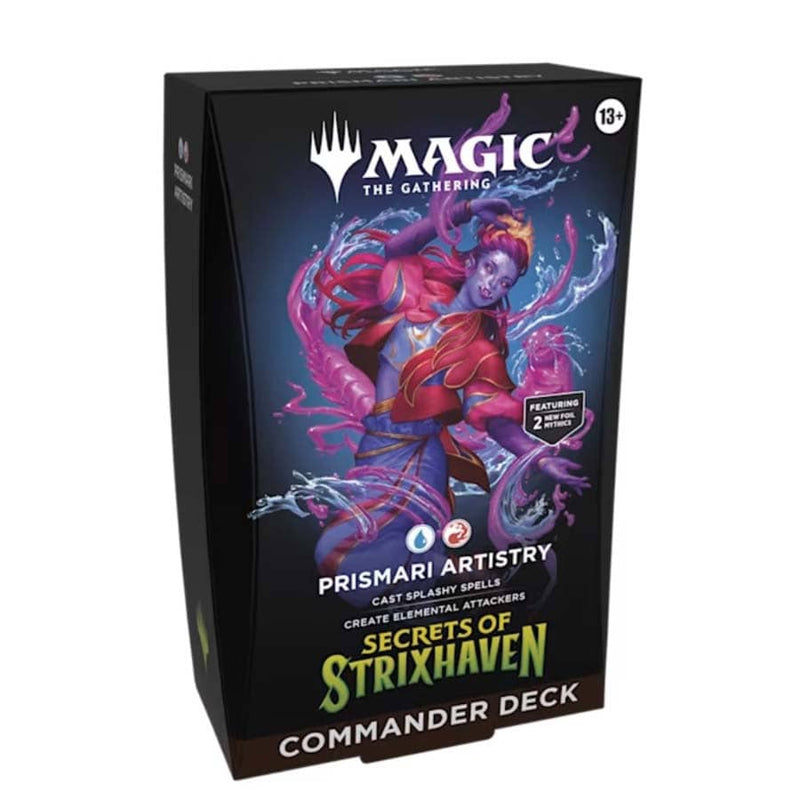 strixhaven commander decks mtg Amazon.com: Magic: The Gathering Strixhaven Commander Deck Bundle   Includes 1 Silverquill Statement + 1 Prismari Performance + 1 Witherbloom  Witchcraft + 1 Lorehold Legacies + 1 Quantum Quandrix : Toys & Games