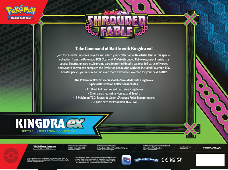 Pokemon: Scarlet & Violet Shrouded Fable - Kingdra ex Special Illustra Pokemon: Scarlet & Violet Shrouded Fable - Kingdra ex Special Illustra