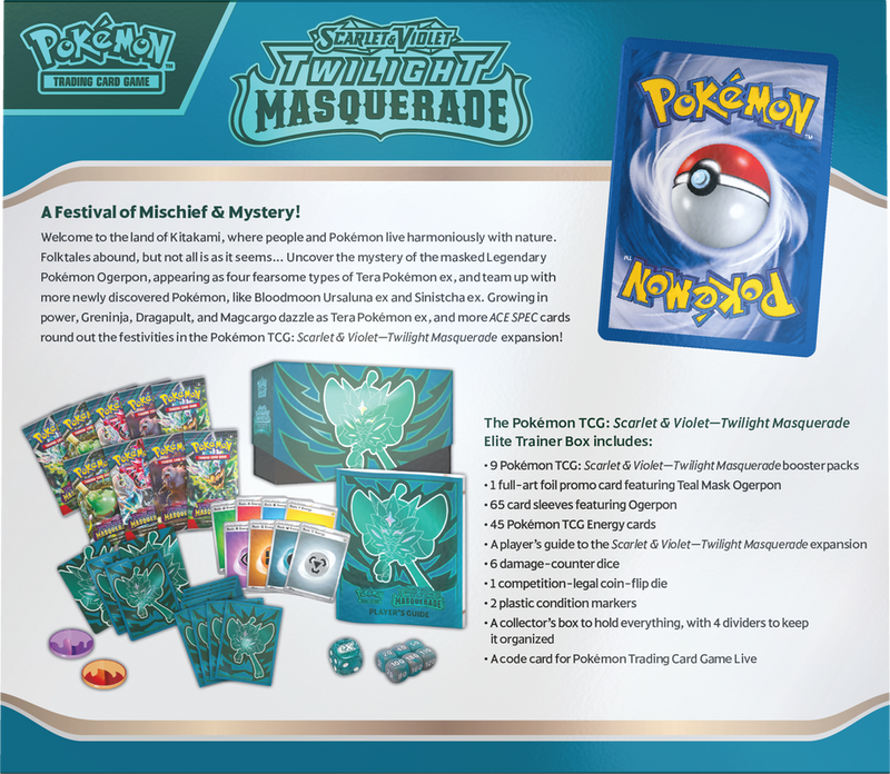 Pokemon Scarlet & Violet - Twilight Masquerade Elite Trainer Box Pokemon Scarlet & Violet - Twilight Masquerade Elite Trainer Box