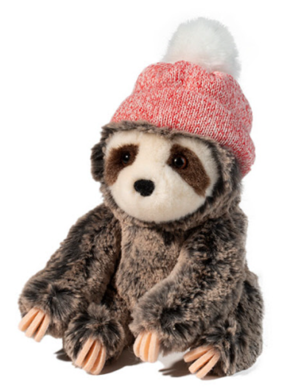 Blitzen Sloth W/Winter Hat Plush