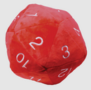 Ultra PRO: D20 Novelty Plush - Red w/ White Numbers