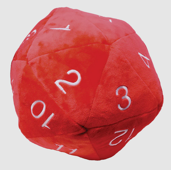 Ultra PRO: D20 Novelty Plush - Red w/ White Numbers