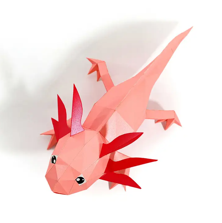 PaperCraft World: Origami Model - Axolotl 3D Lamp Kit