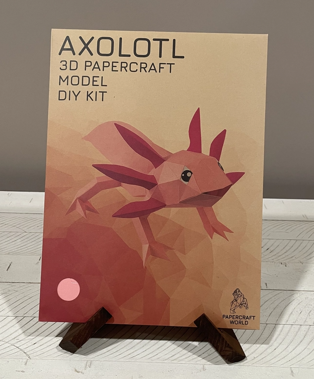 PaperCraft World: Origami Model - Axolotl 3D Lamp Kit