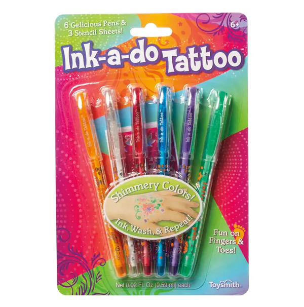 Ink-A-Do Tattoo Gel Pens (Set of 6)