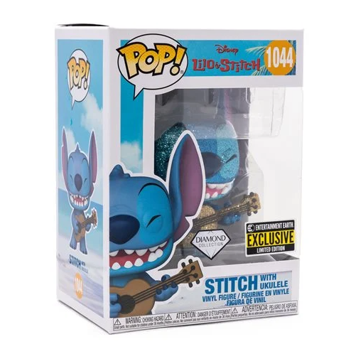 Disney: Funko Pop! - Stitch with Ukulele Diamond Glitter #1044 (EE Exclusive)