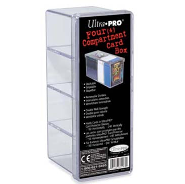 Ultra PRO: 4-Compartment Clear Card Box