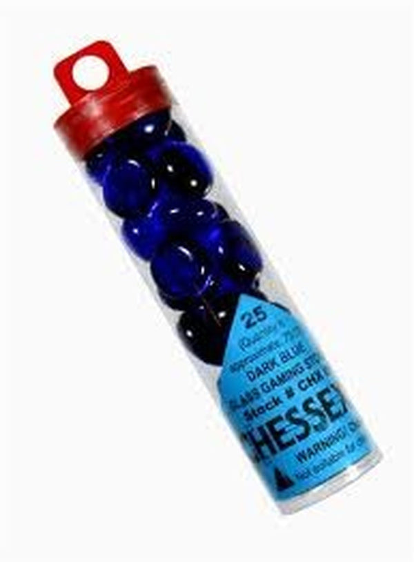 Chessex: Glass Stones - Blue