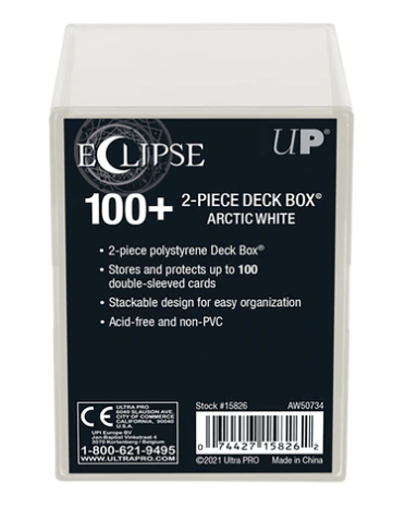 Ultra PRO: Eclipse Deck Box - 2 Piece 100+ (Artic White)