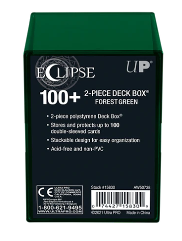 Ultra PRO: Eclipse Deck Box - 2 Piece 100+ (Forest Green)