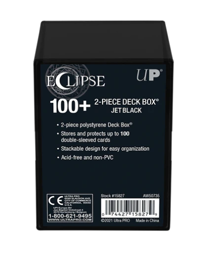 Ultra PRO: Eclipse Deck Box - 2 Piece 100+ (Jet Black)