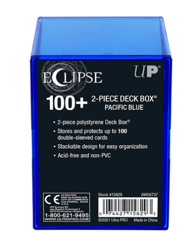 Ultra PRO: Eclipse Deck Box - 2 Piece 100+ (Pacific Blue)