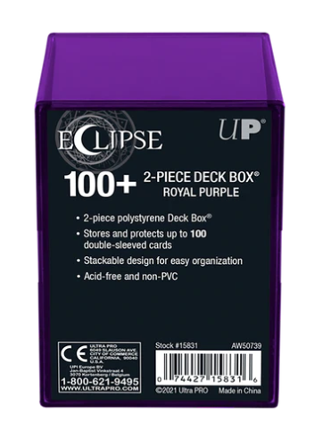 Ultra PRO: Eclipse Deck Box - 2 Piece 100+ (Royal Purple)