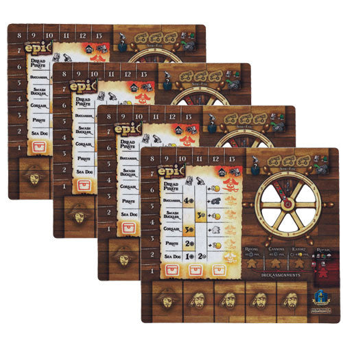 Tiny Epic: Game Mat - Pirates (4 Pack)