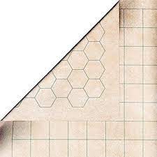 Chessex: Reversible Battlemat (1" Grids and Hexes)