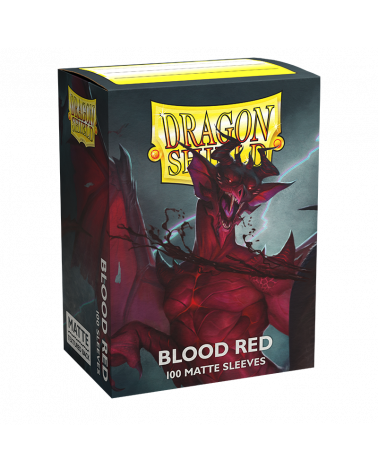 Dragon Shield: Standard Sleeves - Matte Blood Red (100ct.)