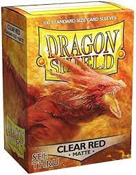 Dragon Shield: Standard Sleeves - Matte Clear Red (100ct.)