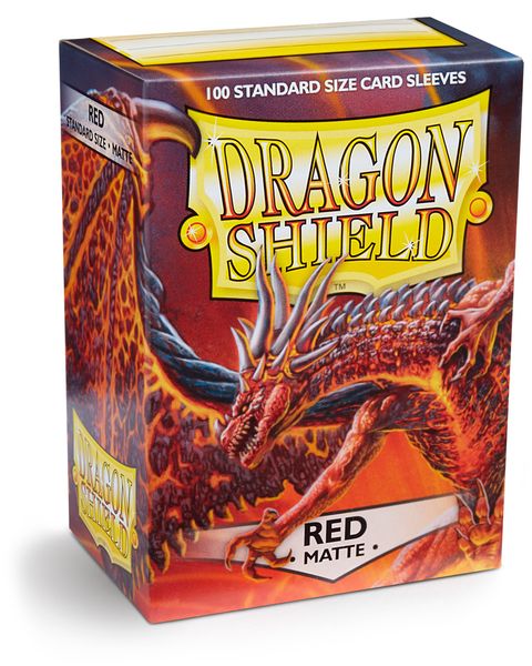 Dragon Shield: Standard Sleeves - Matte Red (100ct.)