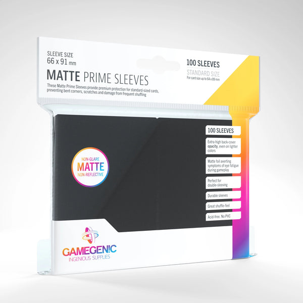 Gamegenic: Matte Prime Sleeves - Black (100ct.)