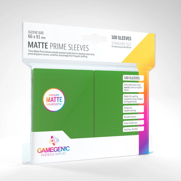 Gamegenic: Matte Prime Sleeves - Green (100ct.)