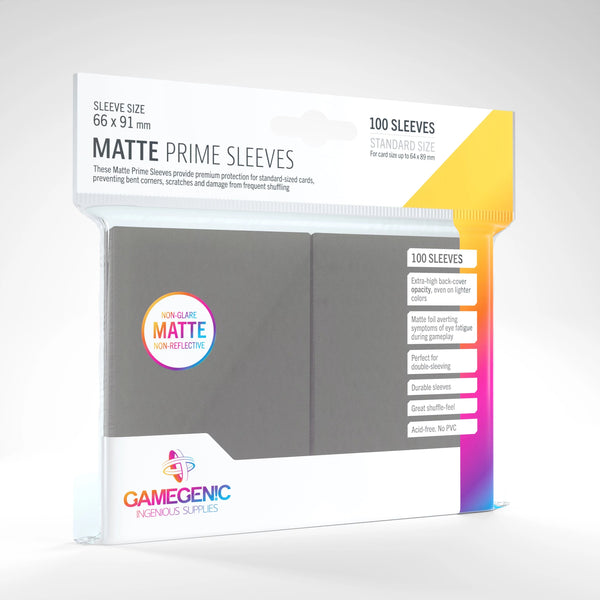 Gamegenic: Matte Prime Sleeves - Gray (100ct.)
