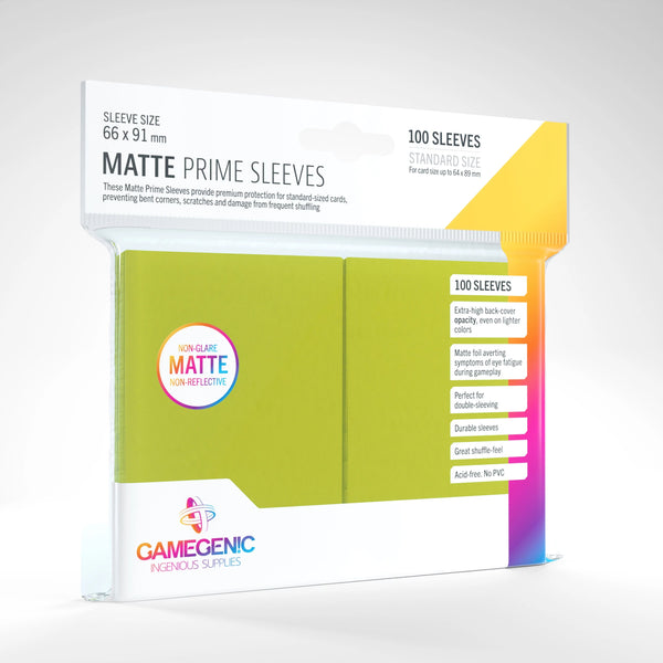 Gamegenic: Matte Prime Sleeves - Lime (100ct.)