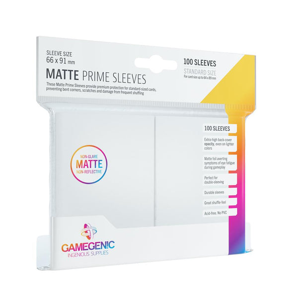 Gamegenic: Matte Prime Sleeves - White (100ct.)