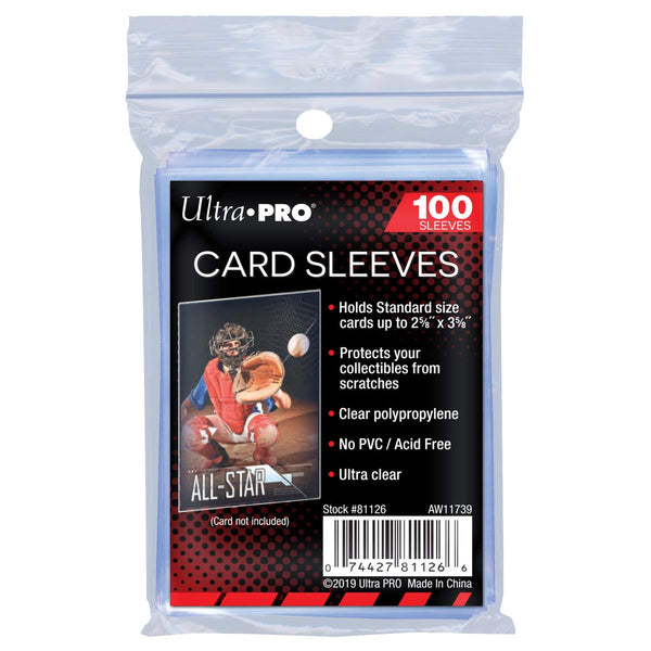 Ultra PRO: 2-1/2" X 3-1/2" Soft Card Sleeves (100ct.)