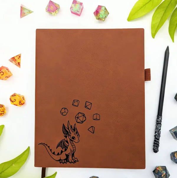North to South: Journal - Baby Dice Dragon (Vegan Leather)