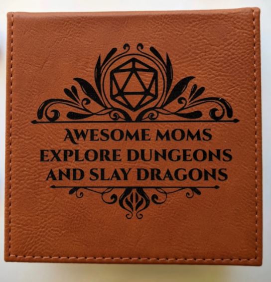 North to South: Dice Box - Awesome Moms (Vegan Leather)