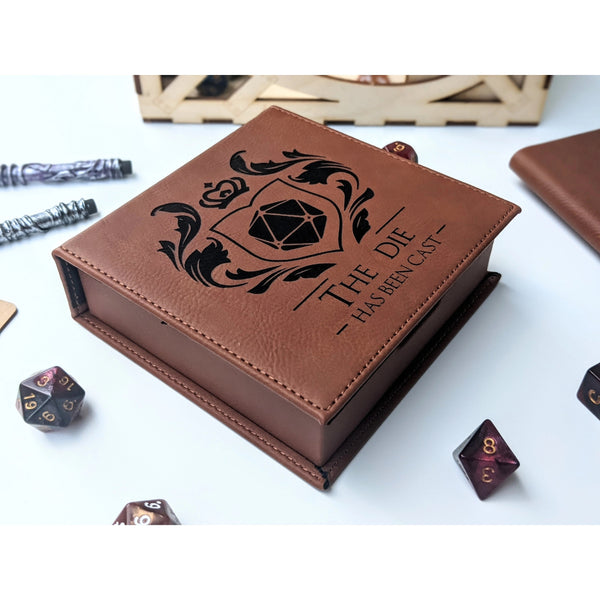 North to South: Dice Box - The Die Has Been Cast (Vegan Leather)