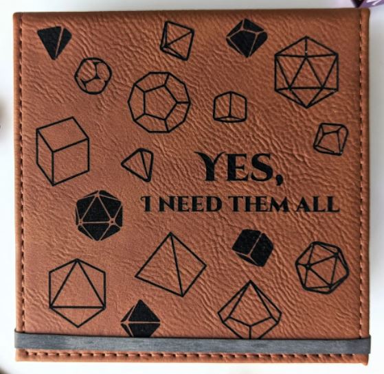 North to South: Dice Box - Yes, I Need Them All (Vegan Leather)