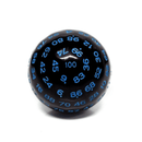 Foam Brain Games: D100 - 45mm (Black Opaque with Blue)