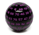 Foam Brain Games: D100 - 45mm (Black Opaque with Purple)