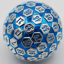 Foam Brain Games: D100 - Metal 45mm (Blue and Silver)