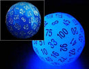 Foam Brain Games: D100 - 45mm (Glow Blue)