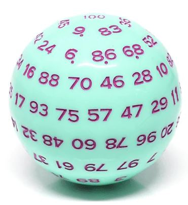 Foam Brain Games: D100 - 45mm (Mint Rose)