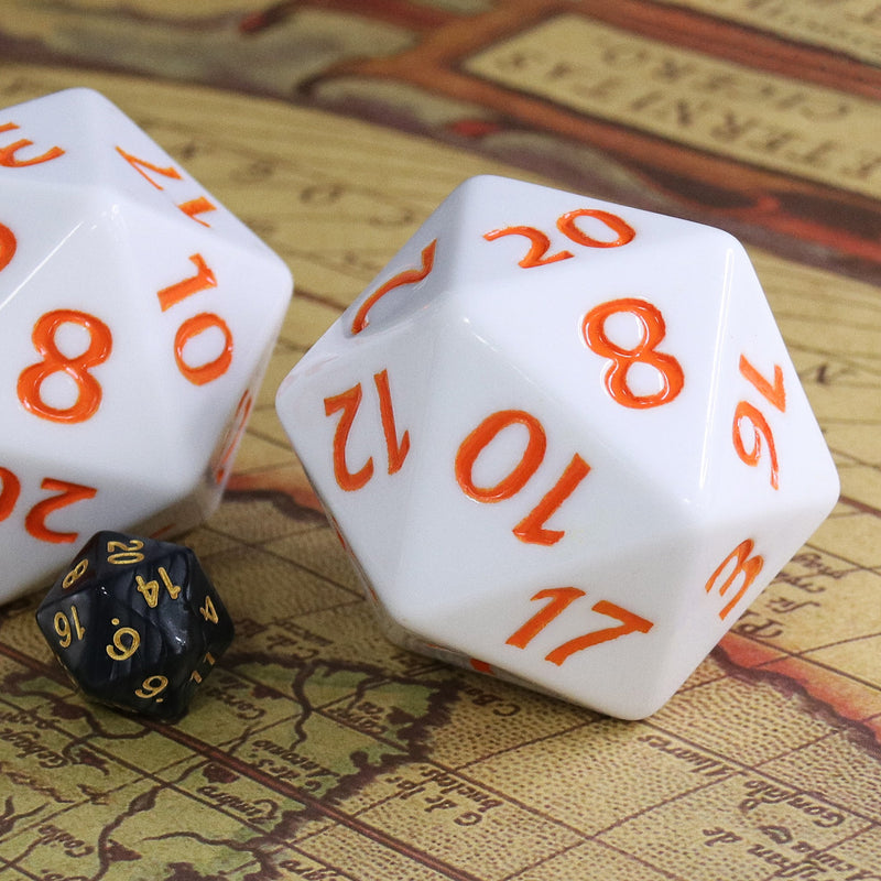 Foam Brain Games: D20 - Titan 55mm (White with Orange)