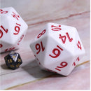 Foam Brain Games: D20 - Titan 55mm (White with Red)