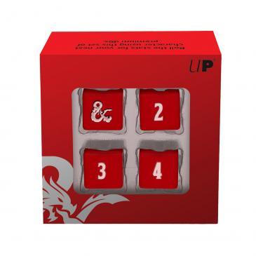 D&D: Heavy Metal D6 Dice Set - Red and White