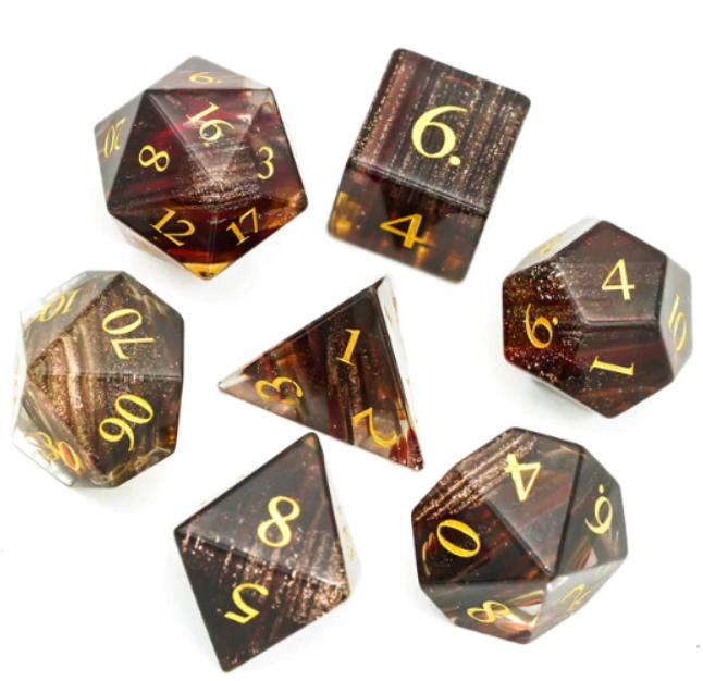 Foam Brain Games: RPG Gemstone Dice Set - Blonde Hair