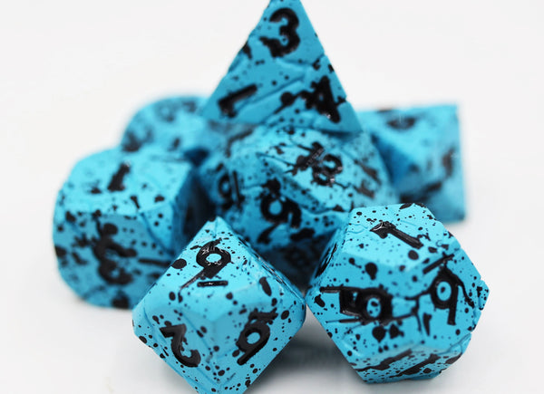 Foam Brain Games: RPG Metal Dice Set - Blue Quarry