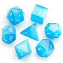 Foam Brain Games: RPG Gemstone Dice Set - Cat's Eye Blue