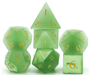Foam Brain Games: RPG Gemstone Dice Set - Cat's Eye Green